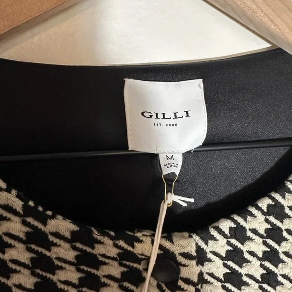 Gilli - Black and White Houndstooth Women's blazer - Picture 4 of 6